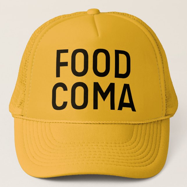 Boné Chapéu do camionista do slogan do COMA da COMIDA (Frente)