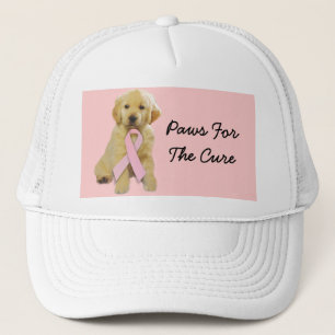 Boné Chapéu do cancro da mama do golden retriever