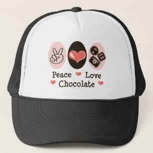Boné Chapéu do chocolate do amor da paz
