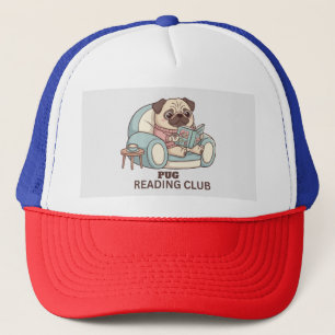 Boné Chapéu do Clube de Leitura de Pug Fofo para Amante