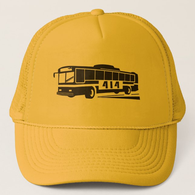 Boné Chapéu do condutor de autocarro do distrito 414 (Frente)