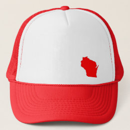 Boné Chapéu do mapa do estado de Wisconsin