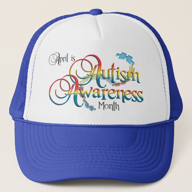Boné Chapéu do mês da consciência do autismo (Frente)