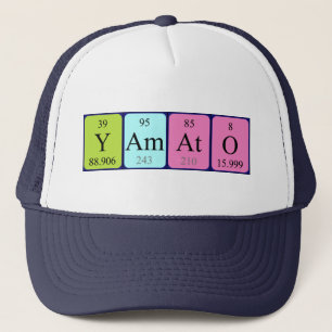 Boné Chapéu do nome da mesa periódica de Yamato