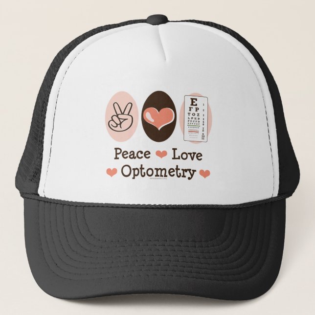Boné Chapéu do optometrista da optometria do amor da (Frente)