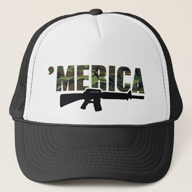 Boné Chapéu do rifle de MERICA de Camo ' (Frente)