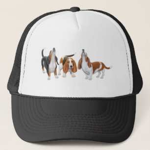 Boné Chapéu do trio de Basset Hound