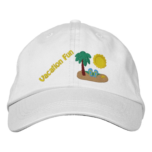 Boné Chapéu Embroiderado de Praia de Férias (Frente)