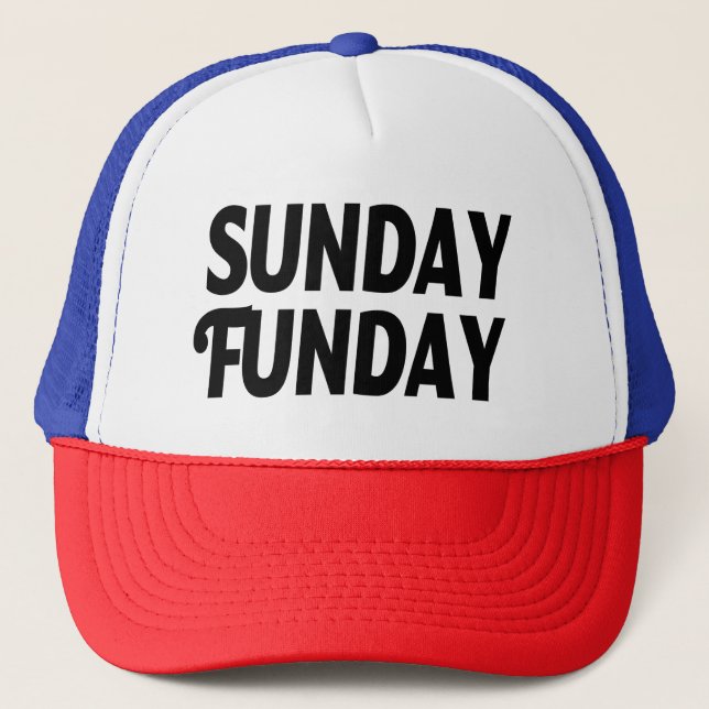 Boné Chapéu engraçado de domingo Funday (Frente)