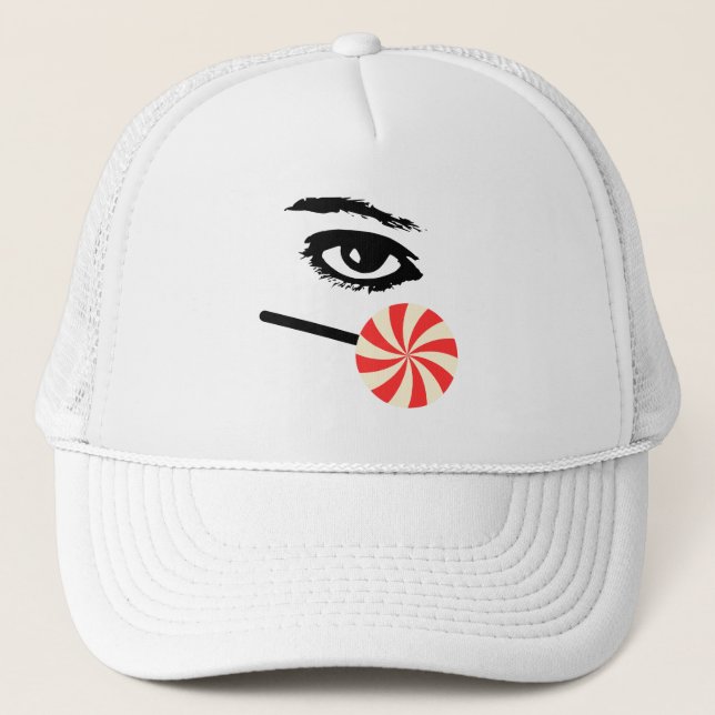 Boné Chapéu Engraçado Eye Candy para Homens (Frente)