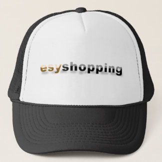 Boné chapéu esyshopping preto & branco do camionista