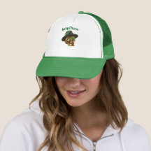Chapéu Fedora Skull Green Gold St.Patricks Dia Cam