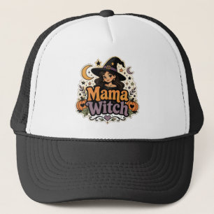 Boné Chapéu Groovy Mama Witch Vintage de Halloween