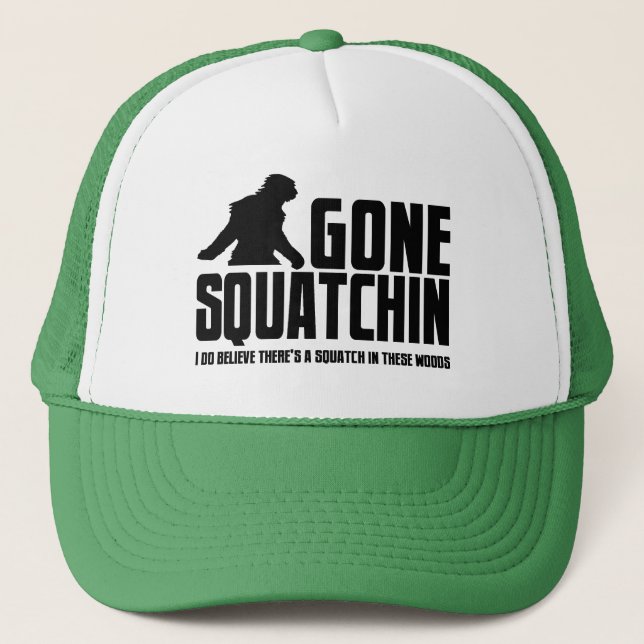 Boné Chapéu IDO engraçado de SQUATCHIN para crentes de (Frente)