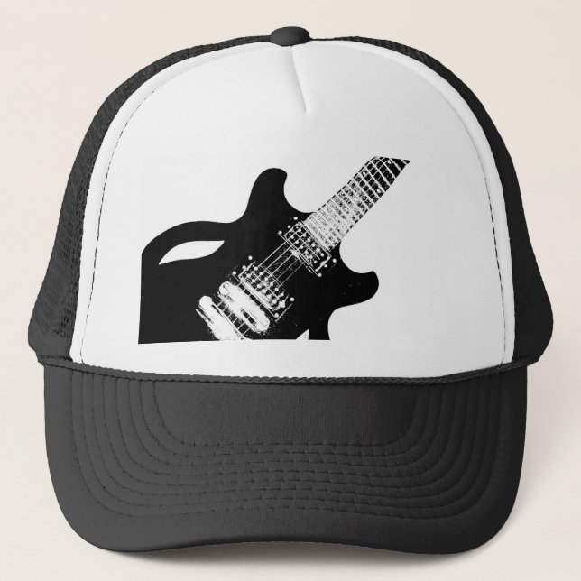 Boné Chapéu inclinado da guitarra (Frente)