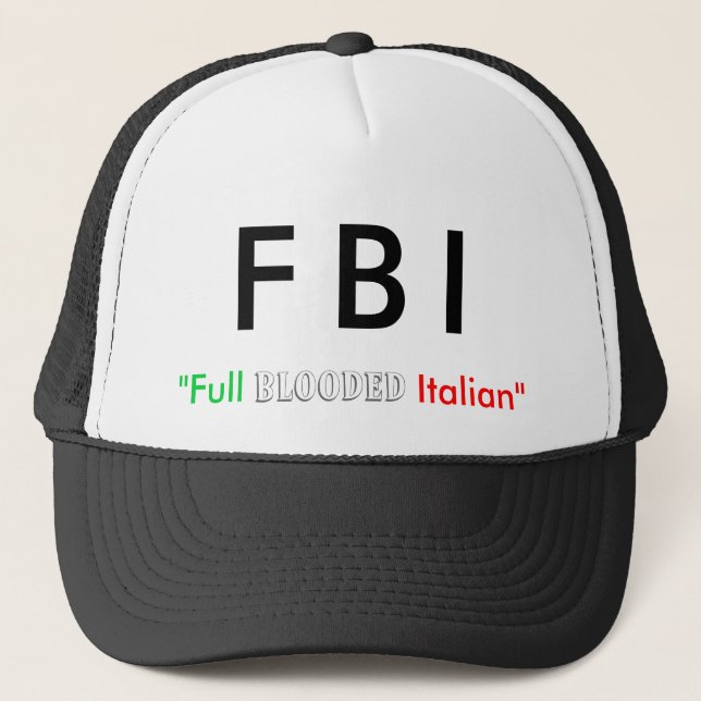 Boné Chapéu italiano do "FBI" (Frente)