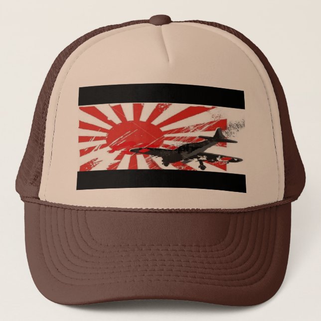 Boné Chapéu japonês da bandeira de Sun de ascensão do (Frente)