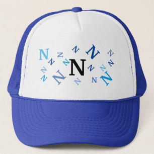 Boné Chapéu - Letras Misturadas em Azul