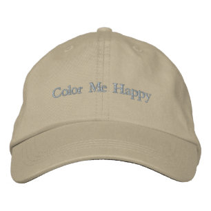 Boné Chapéu Minimalista Bordado Color Me Happy