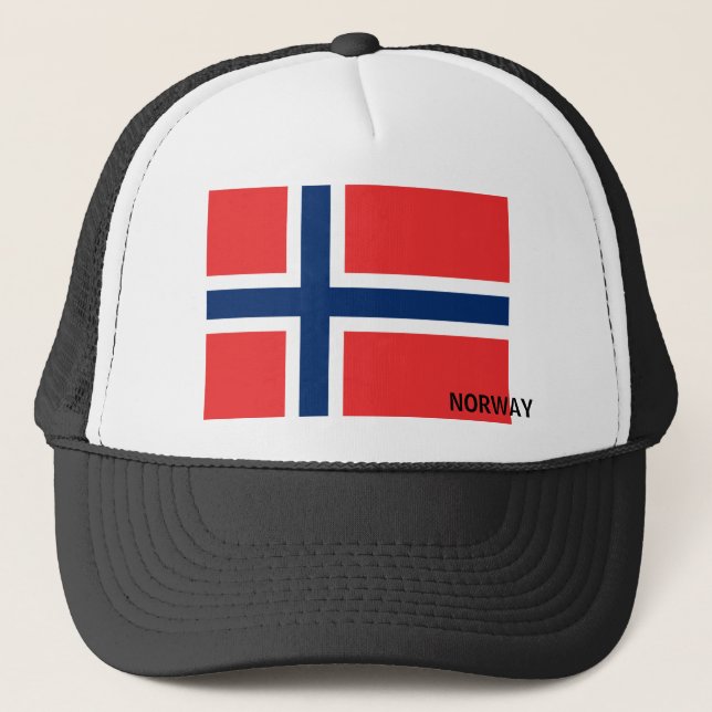 Boné Chapéu norueguês da bandeira (Frente)