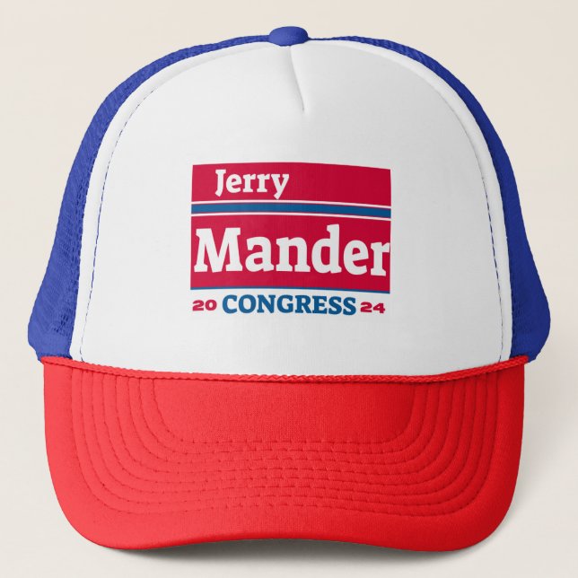 Boné Chapéu Oficial da Campanha de Jerry Mander 2024 (Frente)
