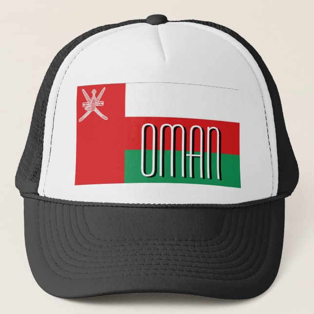 Boné Chapéu omanense da lembrança da bandeira de Oman (Frente)