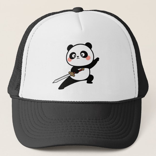 Boné Chapéu Panda de Artes Marciais (Frente)