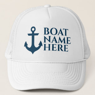 Boné Chapéu personalizado do nome do barco para propri