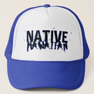 Boné Chapéu preto azul-havaiano nativo