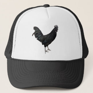 Boné chapéu preto de galo