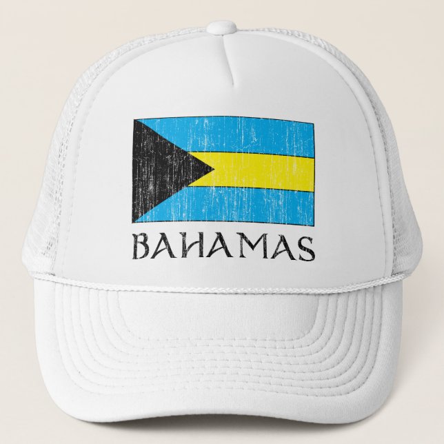 Boné Chapéu retro da bandeira de Bahamas (Frente)