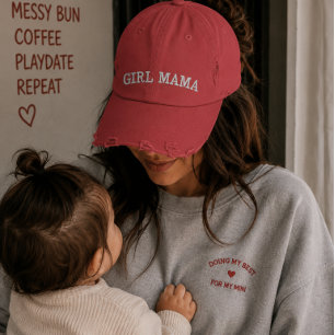 Boné Chapéu Rosa Fofo de Mãe para Mães de Filhas