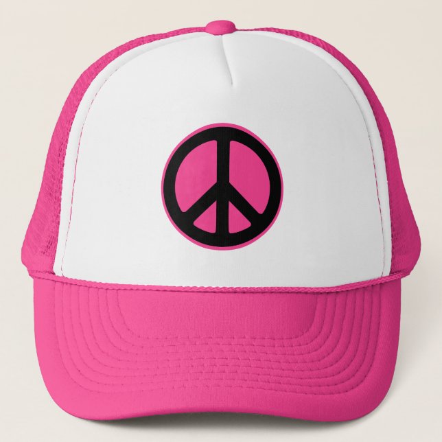 Boné Chapéu Símbolo da Paz Rosa (Frente)