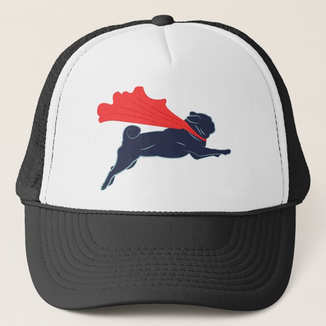 Boné Chapéu super do Pug (Frente)