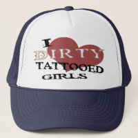 Chapéu Tattooed sujo das meninas