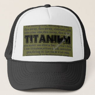Boné Chapéu Titanium do camionista da canção com fundo
