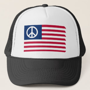 Boné Chapéu Vermelho Branco e Paz Patriótico Paz EUA ba
