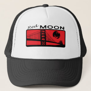 Boné Chapéu vermelho do camionista da lua