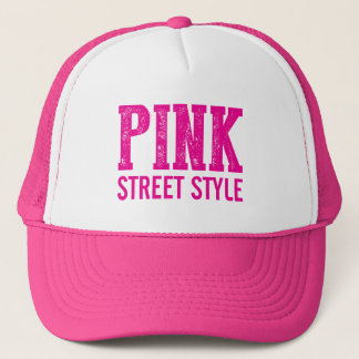 Boné Chapéu Zazzle Rosa Estilo de Rua