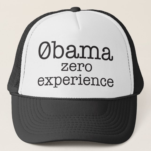 Boné Chapéu zero da experiência de Zerobama Obama (Frente)