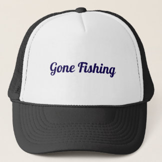 Boné Chapéus Gone Fishing para Homens e Mulheres