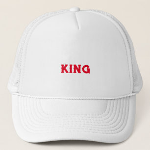 Boné Chapéus Personalizados de Caminhão Rei Texto Branc