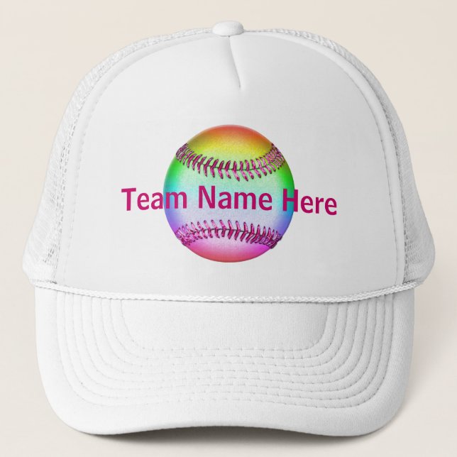 Boné Chapéus personalizados do softball com SEU NOME da (Frente)