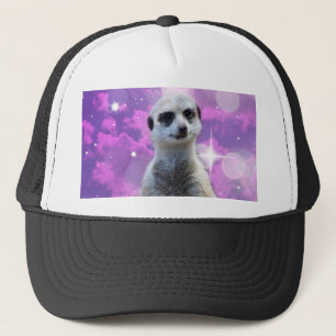 Boné Charme Shimmering: Meerkat no fundo do livro rosa