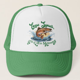 Boné "Chase Sunsets and Catch Memories" Trout Fishing