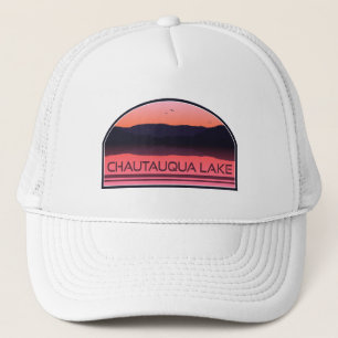 Boné Chautauqua Lake New York Red Sunrise
