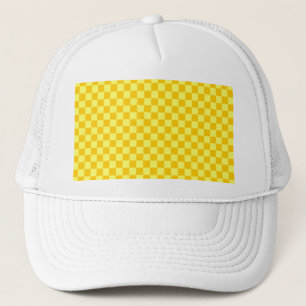 Boné Checkerboard de combinação amarela por ShirleyTa