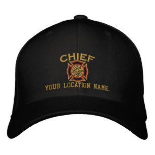 Boné Chefe dos bombeiros personalizado do bordado feito