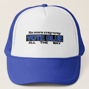 Boné Chega De Cray Cray Votar Azul Todo O Caminho