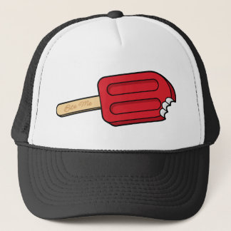 Boné Cherry Popsicle Me Morde Chapéu (Branco/Preto)